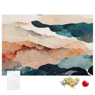 Landscape Abstract Printed Cork Memo Board