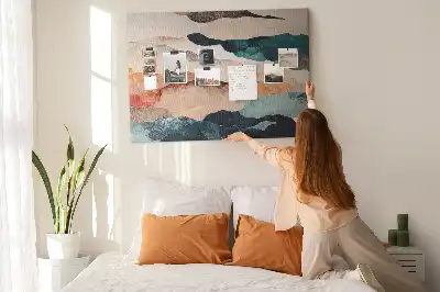 Landscape Abstract Printed Cork Memo Board