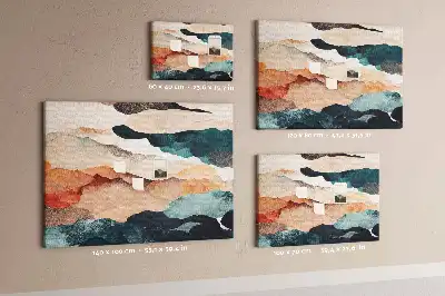 Landscape Abstract Printed Cork Memo Board