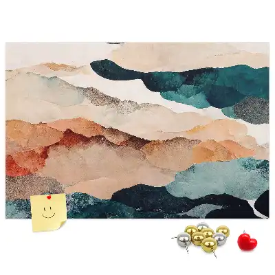 Landscape Abstract Printed Cork Memo Board