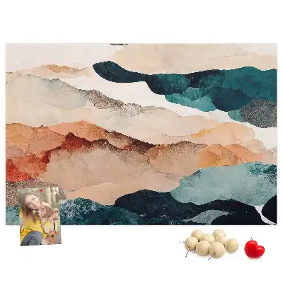 Landscape Abstract Printed Cork Memo Board