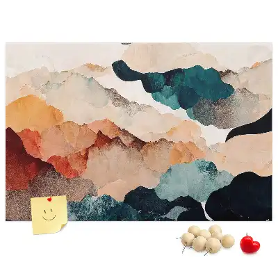 Landscape Art Printed Cork Board