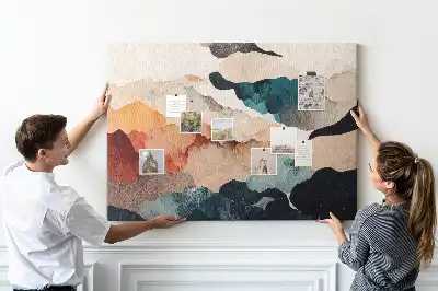 Landscape Art Printed Cork Board