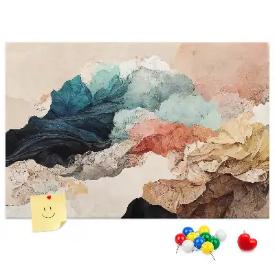Landscape abstraction cork memo board