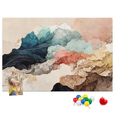 Landscape abstraction cork memo board