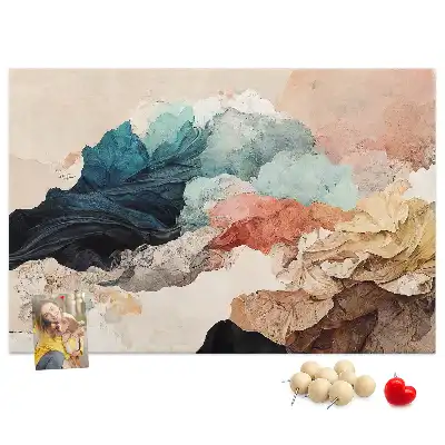 Landscape abstraction cork memo board