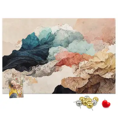 Landscape abstraction cork memo board