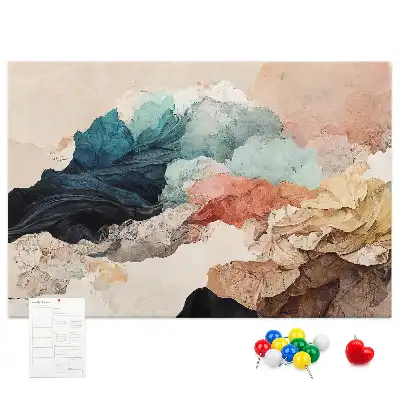 Landscape abstraction cork memo board
