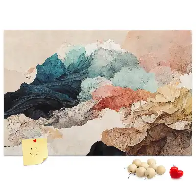 Landscape abstraction cork memo board