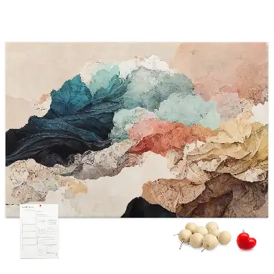 Landscape abstraction cork memo board