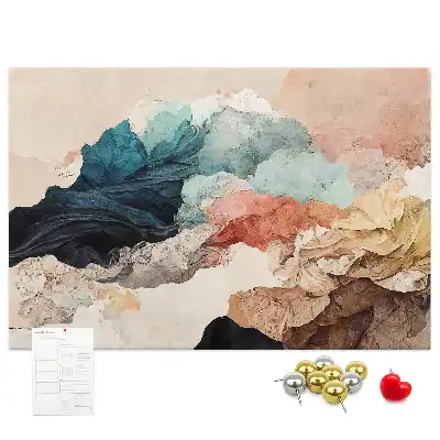 Landscape abstraction cork memo board
