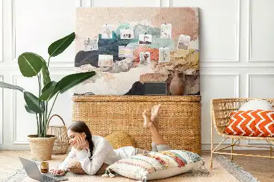 Landscape abstraction cork memo board