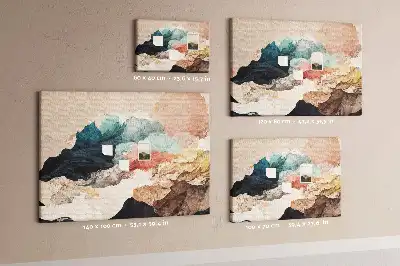 Landscape abstraction cork memo board