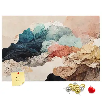 Landscape abstraction cork memo board