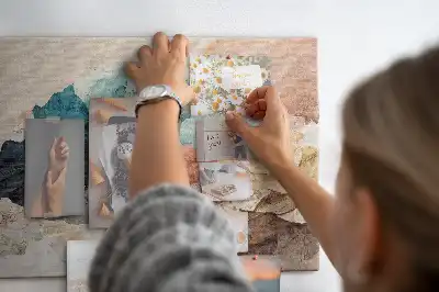 Landscape abstraction cork memo board