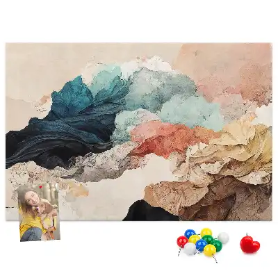 Landscape abstraction cork memo board