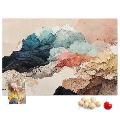 Landscape abstraction cork memo board