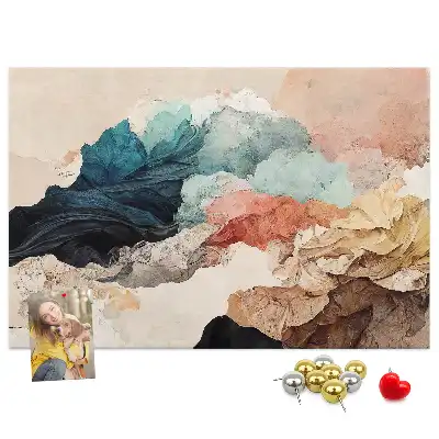 Landscape abstraction cork memo board