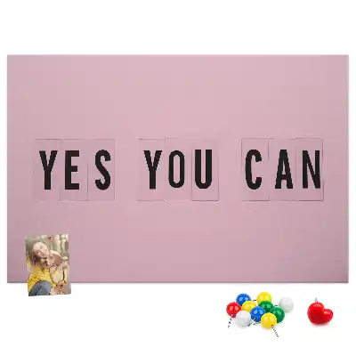 Yes You Can Printed Cork Board