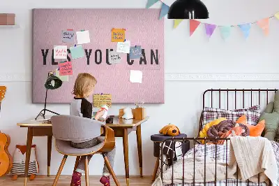 Yes You Can Printed Cork Board