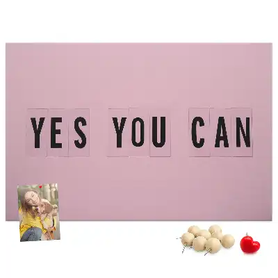 Yes You Can Printed Cork Board