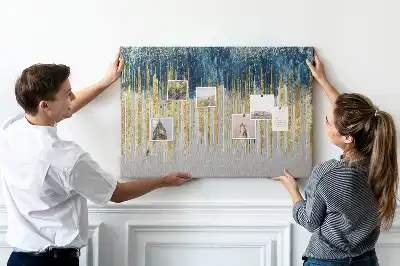 Printed Cork Memo Board with Decorative Pattern