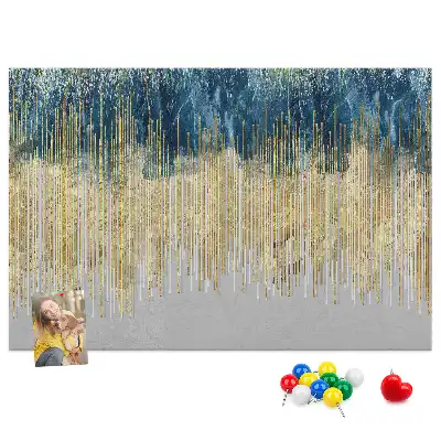 Printed Cork Memo Board with Decorative Pattern