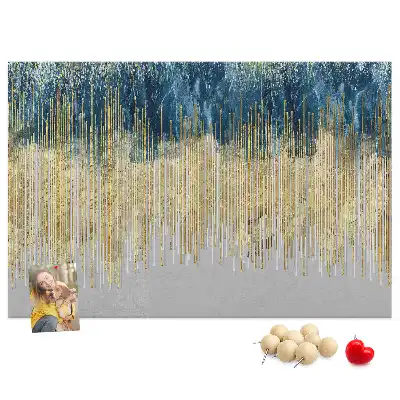 Printed Cork Memo Board with Decorative Pattern