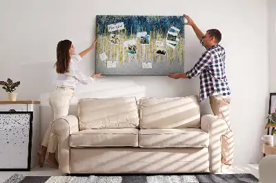 Printed Cork Memo Board Decorative pattern