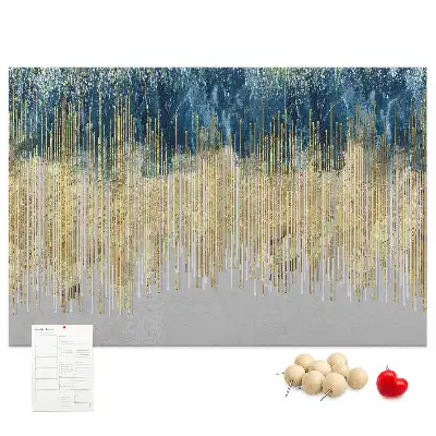 Printed Cork Memo Board with Decorative Pattern