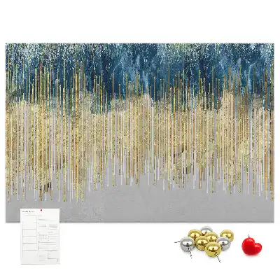 Printed Cork Memo Board with Decorative Pattern
