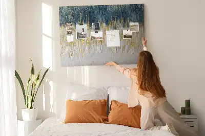 Printed Cork Memo Board with Decorative Pattern