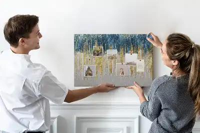 Printed Cork Memo Board with Decorative Pattern