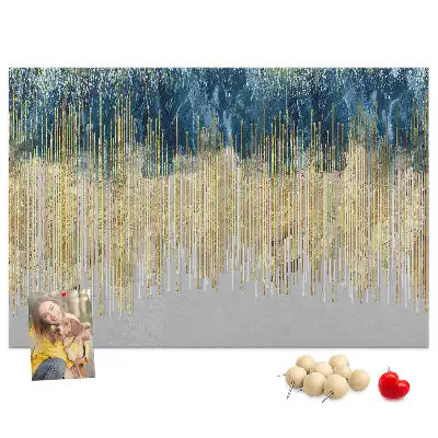 Printed Cork Memo Board with Decorative Pattern