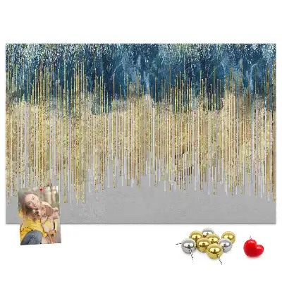 Printed Cork Memo Board with Decorative Pattern