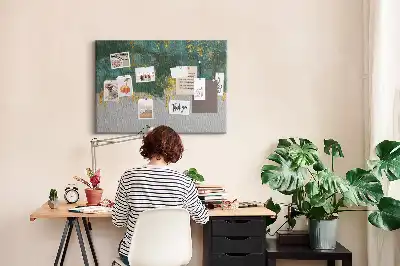 Decorative pattern cork memo board