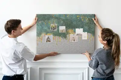 Decorative pattern cork memo board