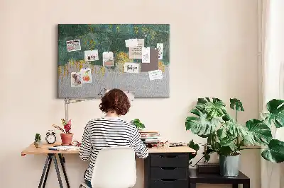 Decorative pattern cork memo board