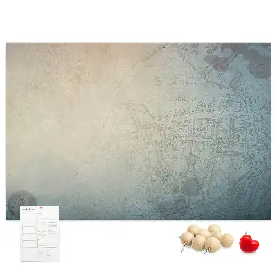 Vintage Crime Theme Printed Cork Board