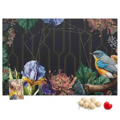 Printed Cork Memo Board Nature frame