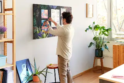 Printed Cork Memo Board with Nature Frame