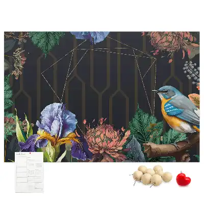 Printed Cork Memo Board with Nature Frame