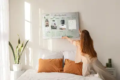 Leafy weekly planner cork memo board