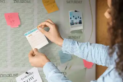 Leafy weekly planner cork memo board
