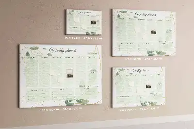 Leafy weekly planner cork memo board