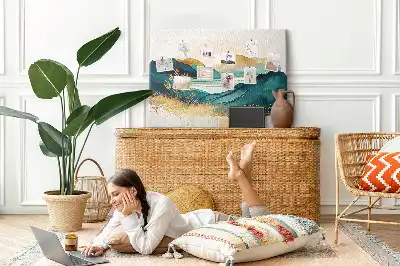 Mountain Landscape Printed Cork Board