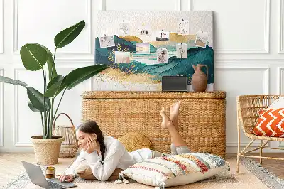 Mountain Landscape Printed Cork Board