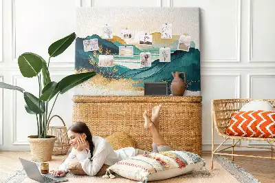 Mountain Landscape Printed Cork Board