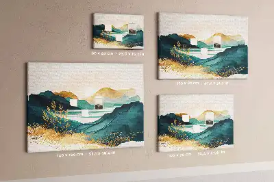 Mountain Landscape Printed Cork Board