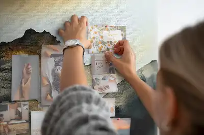 Abstract Landscape Printed Cork Memo Board